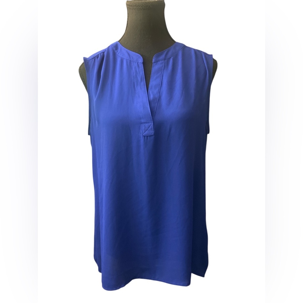 Chaus Sleeveless Blouse with Mandarin Collar M GUC